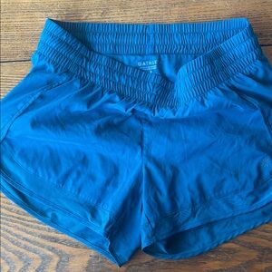 Athleta Women's Mesh Racer Teal Small Athletic Shorts